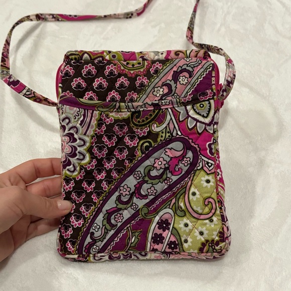 VERA BRADLEY Mini-Hipster Crossbody Bag Pink Very Berry Paisley Pattern - Picture 3 of 8